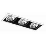 Foco Kardan PRO2 empotrar para 3 Lámpara AR111/QR111 Blanco, Gris ó Negro H182mm